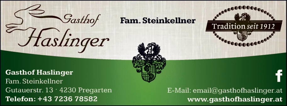Print-Anzeige von: Gasthof Haslinger, Gasthaus