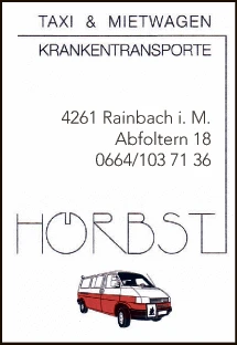 Print-Anzeige von: Karl Heinz Hörbst, Karl-Heinz, Taxiunternehmen
