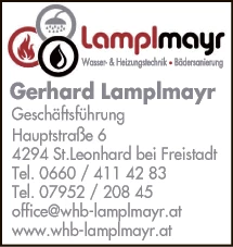 Print-Anzeige von: Lamplmayr, Gerhard, Installateur