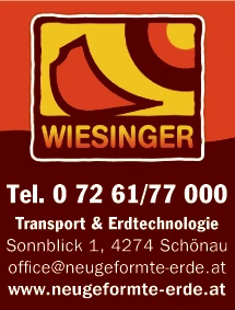 Print-Anzeige von: Wiesinger Transport & Erdtechnologie GmbH