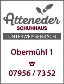Print-Anzeige von: Atteneder Schuhhaus e.U., Schuhgeschäft Print-Anzeige von: Atteneder Schuhhaus e.U., Schuhgeschäft