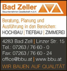 Print-Anzeige von: Bad Zeller Bauunternehmen GesmbH