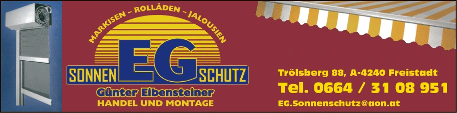 Print-Anzeige von: Eibensteiner, Günter, Sonnenschutzanlagen