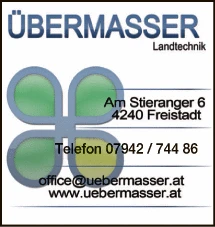 Print-Anzeige von: Übermasser Landtechnik, Landmaschinen Print-Anzeige von: Übermasser Landtechnik, Landmaschinen