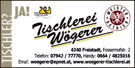 Print-Anzeige von: Wögerer, Albert, Tischler