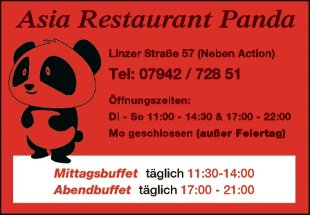 Print-Anzeige von: Zeng & Fischer OG, Asia Restaurant Panda