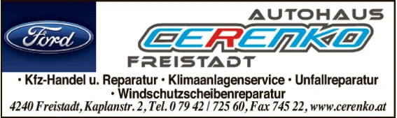 Print-Anzeige von: Cerenko KG, Kraftfahrzeugtechniker