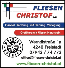 Print-Anzeige von: Fliesen Christof GmbH, Fliesenhandel