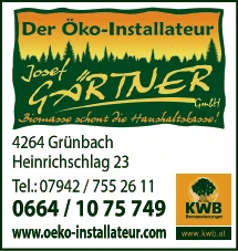 Print-Anzeige von: Gärtner GmbH, Der Öko-Installateur, Gas-Wasser-Heizung