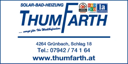 Print-Anzeige von: Thumfarth GmbH, Haustechnik Print-Anzeige von: Thumfarth GmbH, Haustechnik