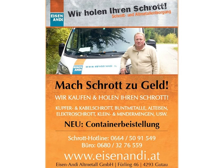 Galerie-Bild 1: Eisen-Andi Altmetall GmbH aus Gutau von Eisen-Andi Altmetall GmbH