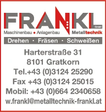 Print-Anzeige von: Frankl GmbH, Maschinenbau