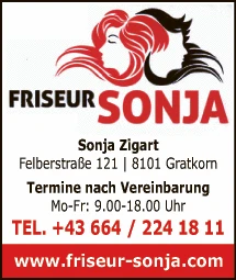 Print-Anzeige von: Friseur Sonja, Sonja Zigart Print-Anzeige von: Friseur Sonja, Sonja Zigart