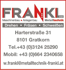 Print-Anzeige von: Frankl GmbH, Maschinenbau