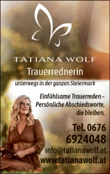 Print-Anzeige von: Tatiana Wolf 
