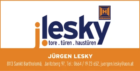 Print-Anzeige von: Lesky, Jürgen, Tore-Türen-Haustüren