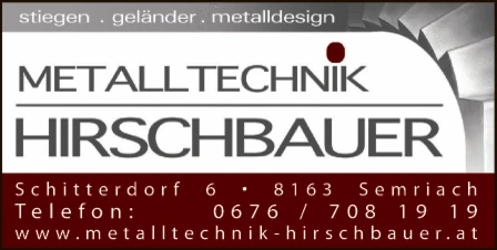 Print-Anzeige von: Metalltechnik Hirschbauer, Martin