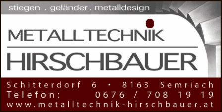 Print-Anzeige von: Metalltechnik Hirschbauer, Martin Print-Anzeige von: Metalltechnik Hirschbauer, Martin