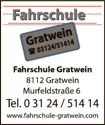Print-Anzeige von: Fahrschule Gratwein KG