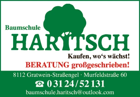 Print-Anzeige von: Baumschule Haritsch