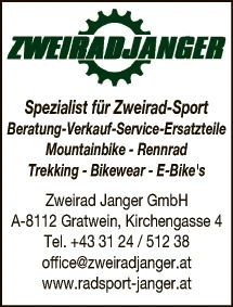Print-Anzeige von: Zweirad Janger GmbH, Fahrräder
