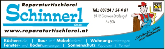 Print-Anzeige von: Schinnerl GmbH & Co KG, Johann, Tischler f. Reparaturarbeiten