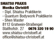Print-Anzeige von: SHIATSU PRAXIS, Shiatsu