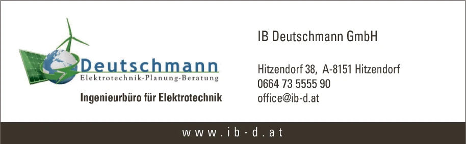 Print-Anzeige von: IB Deutschmann GmbH, Planungsbüro Print-Anzeige von: IB Deutschmann GmbH, Planungsbüro