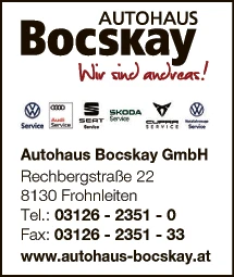Print-Anzeige von: Autohaus Bocskay GmbH
