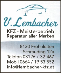 Print-Anzeige von: Lembacher, Vinzenz, Kfz-Meisterbetrieb
