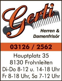 Print-Anzeige von: Fuchsbichler, Gertrud, Friseure Print-Anzeige von: Fuchsbichler, Gertrud, Friseure