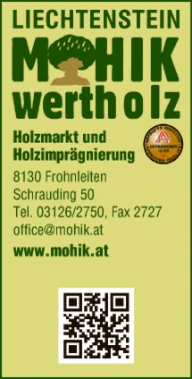 Print-Anzeige von: Mohik Wertholz GmbH, Holzmarkt Print-Anzeige von: Mohik Wertholz GmbH, Holzmarkt