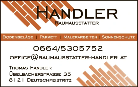 Print-Anzeige von: Handler, Thomas, Raumausstatter
