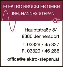 Print-Anzeige von: Stepan, Hannes, Elektrounternehmen