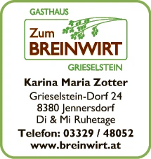 Print-Anzeige von: Gasthaus zum Breinwirt