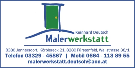 Print-Anzeige von: Deutsch, Reinhard, Malerwerkstatt Print-Anzeige von: Deutsch, Reinhard, Malerwerkstatt