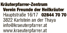 Print-Anzeige von: Kräuterpfarrer-Zentrum, Verein Freunde der Heilkräuter, Alternativmedizin Print-Anzeige von: Kräuterpfarrer-Zentrum, Verein Freunde der Heilkräuter, Alternativmedizin