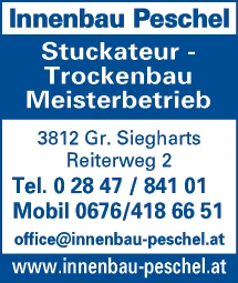 Print-Anzeige von: INNENBAU PESCHEL GmbH Print-Anzeige von: INNENBAU PESCHEL GmbH