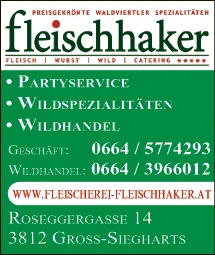Print-Anzeige von: Fleischhaker Thomas e.U., Fleisch, Wurst, Wild, Catering Print-Anzeige von: Fleischhaker Thomas e.U., Fleisch, Wurst, Wild, Catering