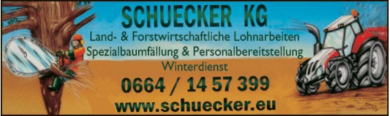 Print-Anzeige von: Schuecker KG, Land.- & Forstwirtschaftliche Lohnarbeiten