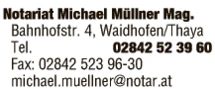 Print-Anzeige von: Müllner, Michael, Mag., öffentl Notar