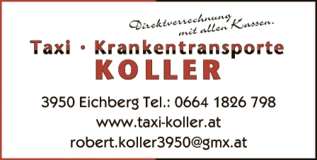 Print-Anzeige von: Taxi Koller
