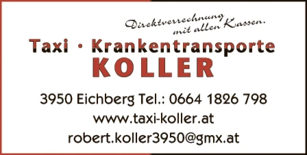 Print-Anzeige von: Taxi Koller Print-Anzeige von: Taxi Koller
