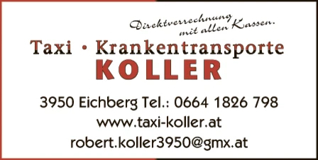 Print-Anzeige von: Taxi Koller