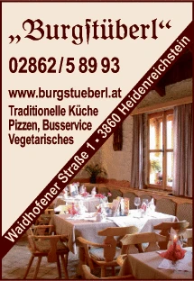Print-Anzeige von: Restaurant Burgstüberl