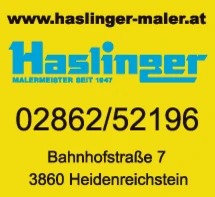 Print-Anzeige von: Haslinger Rudolf GesmbH, Malerbetrieb, Farbenfachhandel