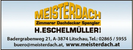 Print-Anzeige von: Eschelmüller Herbert GesmbH, Dachdeckerei