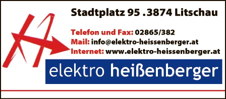 Print-Anzeige von: ELEKTRO HEISSENBERGER OG Print-Anzeige von: ELEKTRO HEISSENBERGER OG