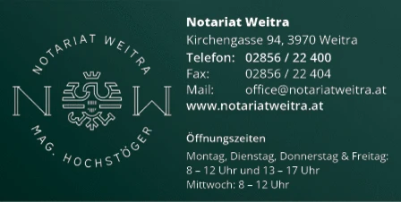 Print-Anzeige von: Notariat Weitra