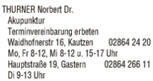Print-Anzeige von: Thurner, N., Dr.